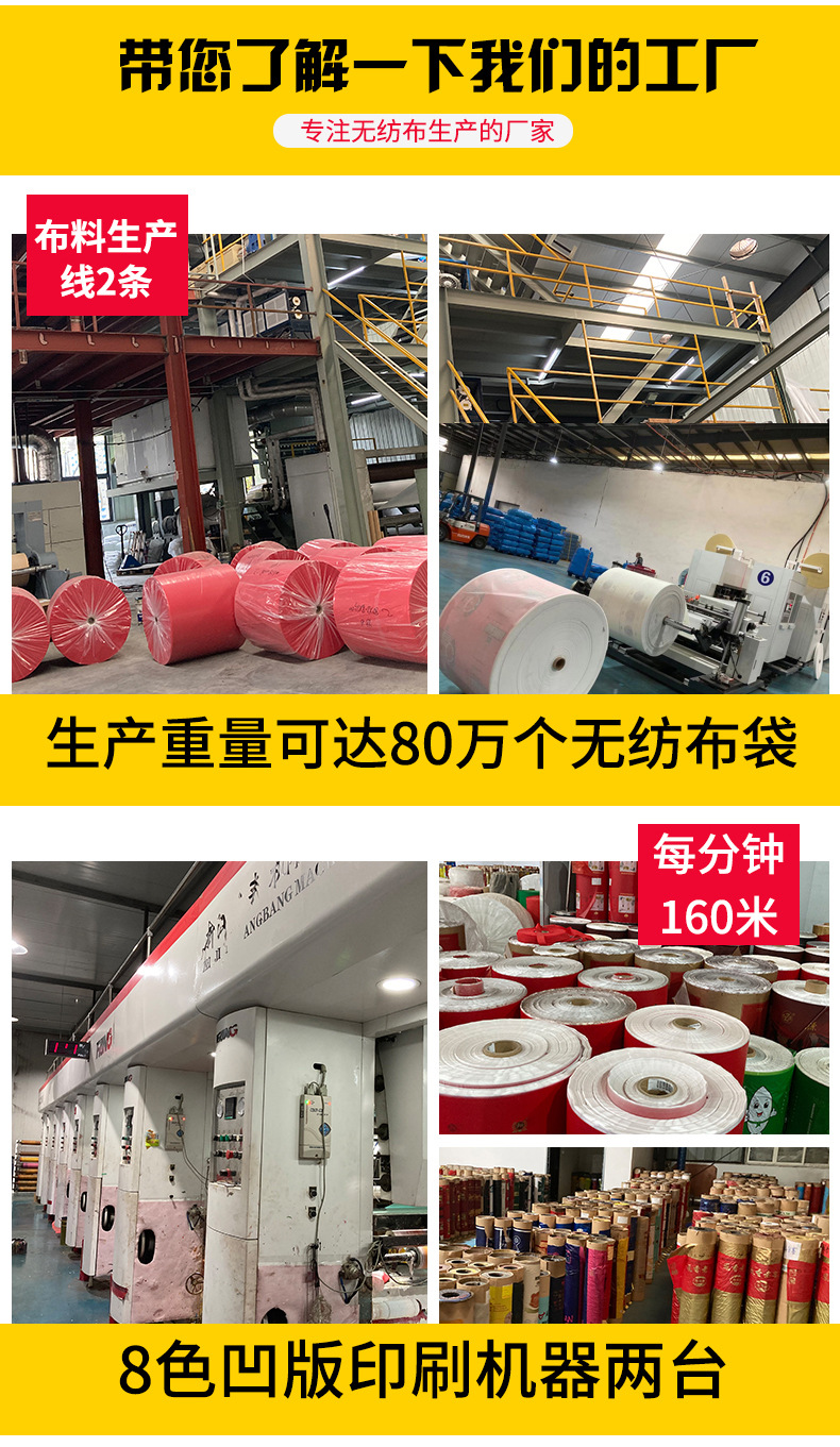 外賣無紡布袋彩印設(shè)計LOGO 覆膜無紡布袋 餐飲外賣打包袋定制手提袋